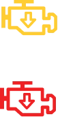 Pixel art showing two faces: a yellow, smiling face at the top with a thumbs-up gesture, and a red, frowning face at the bottom with a thumbs-down gesture. Both faces are simple and appear on a black background.