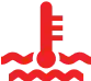 A red outline of a stylized hand with the index finger pointing up, surrounded by a curved line at the base, resembling a book or wings.