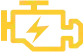 A yellow outline of a camera icon with a diagonal line striking through it, indicating that an image is unavailable or not displayed.