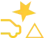 Pixelated yellow star with a gray and black background.