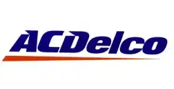ACDelco logo with bold blue lettering and a red underline on a white background.