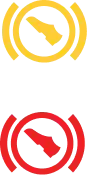A yellow phone icon above a red crossed-out phone icon, representing allowed and prohibited phone use.