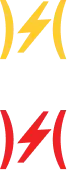 Pixelated image with a black heart shape in the center, yellow wavy lines at the top, and red wavy lines at the bottom, all set against a gray background.